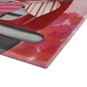 Schnauzer Dog Auto met hart Valentijnse Snijplank (Hoek)