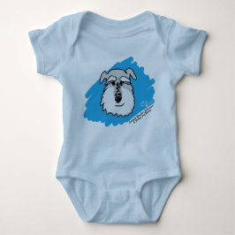 Schnauzer Dog - Baby Body Suit (Custom Colors) Romper