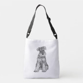 Schnauzer Dog Bag, dubbelzijdig Crossbody Tas (Achterkant)