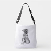 Schnauzer Dog Bag, dubbelzijdig Crossbody Tas (Voorkant)