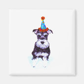 Schnauzer Dog Birthday Magneet (Voorkant)
