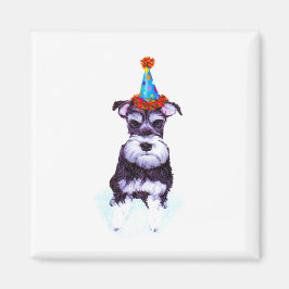 Schnauzer Dog Birthday Magneet