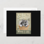 Schnauzer Dog Briefkaart (Voorkant / Achterkant)