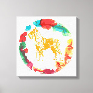 Schnauzer dog canvas afdruk