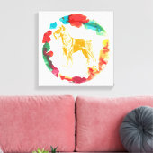 Schnauzer dog canvas afdruk (Insitu (Woonkamer))