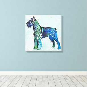 Schnauzer dog canvas afdruk