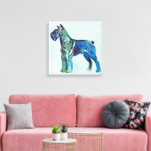 Schnauzer dog canvas afdruk (Insitu (Woonkamer))