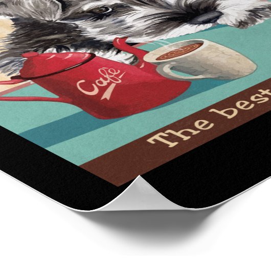 Schnauzer Dog Coffee Company Poster (Hoek)