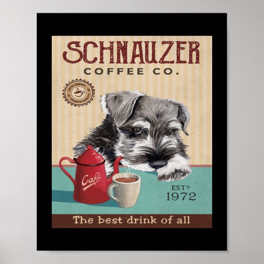 Schnauzer Dog Coffee Company Poster (Voorkant)