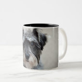 Schnauzer Dog Coffee Cup Tweekleurige Koffiemok (Voorkant rechts)