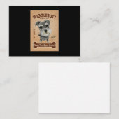 Schnauzer Dog Cookie Notitiekaartje (Voorkant / Achterkant)
