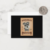 Schnauzer Dog Cookie Notitiekaartje (Voorkant / Achterkant in situ)