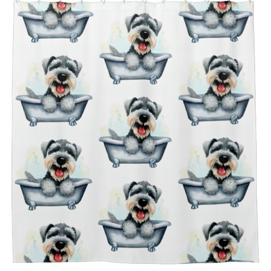 Schnauzer Dog Douchegordijn (Voorkant)