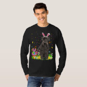 Schnauzer Dog Easter Egg Hunting Schnauzer Easter T-shirt (Voorkant volledig)
