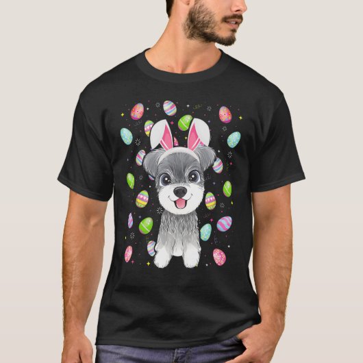 Schnauzer Dog Easter Funny Schnauzer Easter S T-shirt (Voorkant)