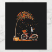 Schnauzer Dog en Pomkins Bicycle Leaf Wijn Etiket (Enkel label)