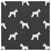 Schnauzer Dog Fabric - zwart-wit Stof (Close Up)