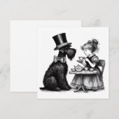 Schnauzer Dog Flat Note Kaart Notitiekaartje (Voorkant / Achterkant)