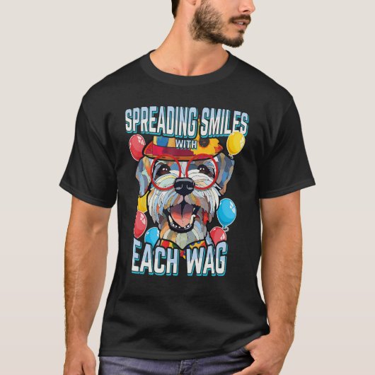 Schnauzer Dog Happy Pinscher T-shirt (Voorkant)