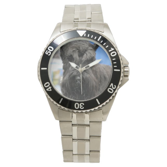 Schnauzer Dog Horloge (Voorkant)