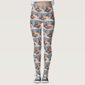 Schnauzer Dog in Sledge Let It Snow Christmas Leggings (Voorkant)