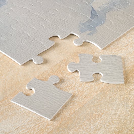 Schnauzer Dog in Sledge Let It Snow Christmas Legpuzzel (Zijkant)