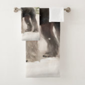 Schnauzer Dog in sneeuwkerst Bad Handdoek (Insitu)