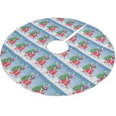 Schnauzer Dog in sneeuwkerst Kerstboom Rok (Gekanteld)