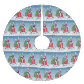 Schnauzer Dog in sneeuwkerst Kerstboom Rok (Voorkant)