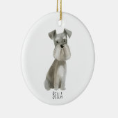 Schnauzer Dog Keramisch Ornament (Rechts)