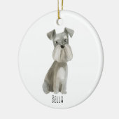 Schnauzer Dog Keramisch Ornament (Links)