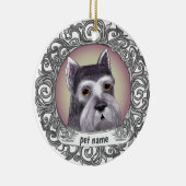 Schnauzer Dog Keramisch Ornament (Rechts)