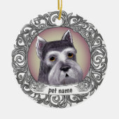 Schnauzer Dog Keramisch Ornament (Voorkant)