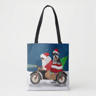 Schnauzer Dog kerstkerstkerstman Tote Bag