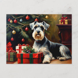 Schnauzer Dog Kerstmis Briefkaart