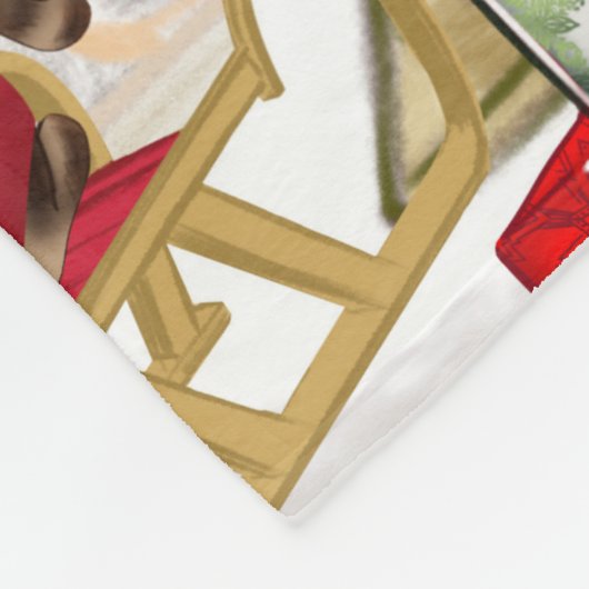 Schnauzer Dog Kerstmis Fleece Deken (Hoek)