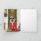 Schnauzer Dog Kerstmis Kaart (Binnen)