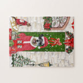 Schnauzer Dog Kerstmis Legpuzzel (Horizontaal)