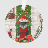 Schnauzer Dog Kerstmis Ornament (voorkant)