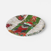 Schnauzer Dog Kerstmis Papieren Bordje (Gekanteld)