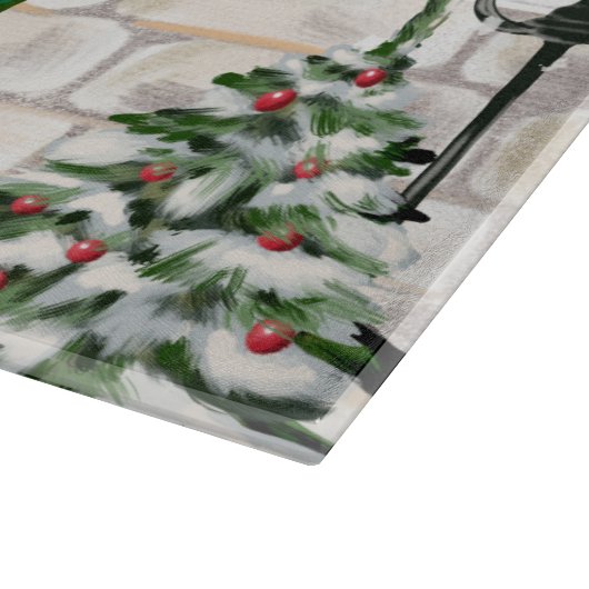 Schnauzer Dog Kerstmis Snijplank (Hoek)