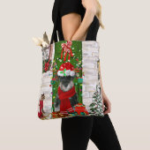 Schnauzer Dog Kerstmis Tote Bag (Dichtbij)