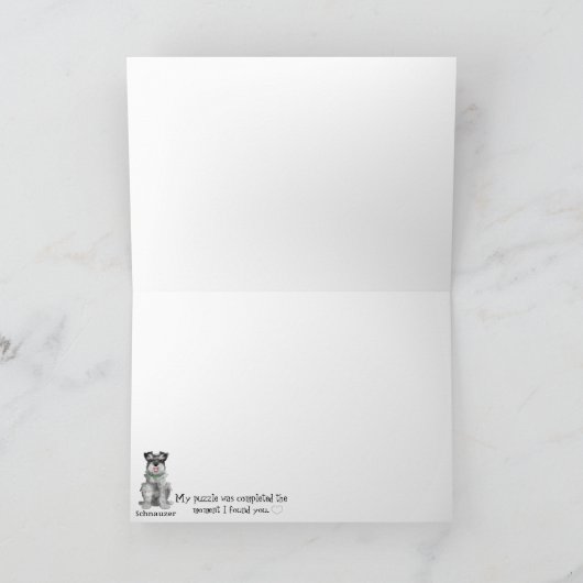 Schnauzer Dog l Feestdagen Kaart (Binnen)