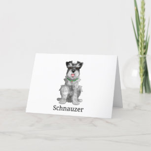 Schnauzer Dog l Feestdagen Kaart