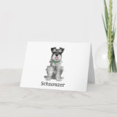 Schnauzer Dog l Feestdagen Kaart (Voorkant)
