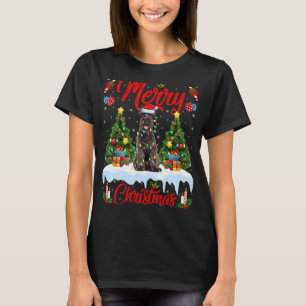 Schnauzer Dog Lights Xmas - Schnauzer Chr. T-shirt
