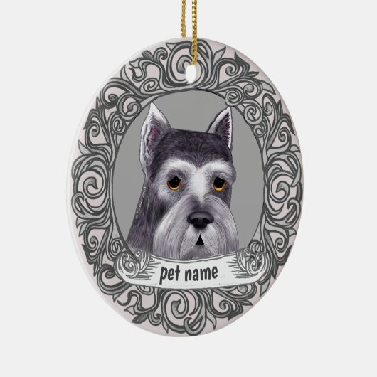 Schnauzer Dog Loving Memory ornament (Rechts)