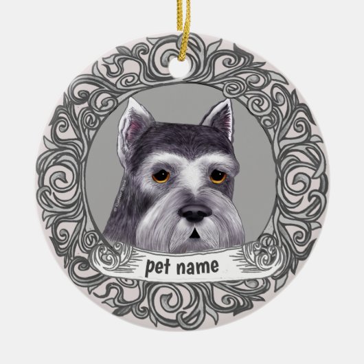 Schnauzer Dog Loving Memory ornament (Voorkant)