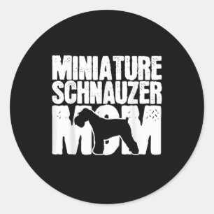 Schnauzer Dog Mam Mors Day gift Ronde Sticker