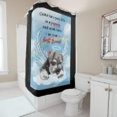 Schnauzer Dog Memorial Douchegordijn (In situ)